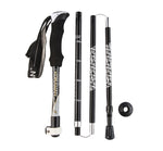 KORAMAN 1 Pair Carbon Fiber Trekking Poles Lightweight Collapsible Folding Sticks with Carrying Bags